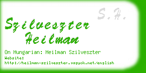 szilveszter heilman business card